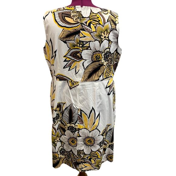 Jones New York Woman Size 20W Large Floral Print Sleeveless Sheath Dress - Picture 4 of 6
